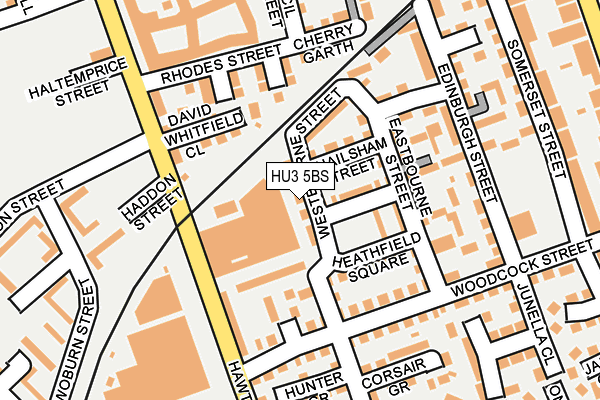 HU3 5BS map - OS OpenMap – Local (Ordnance Survey)