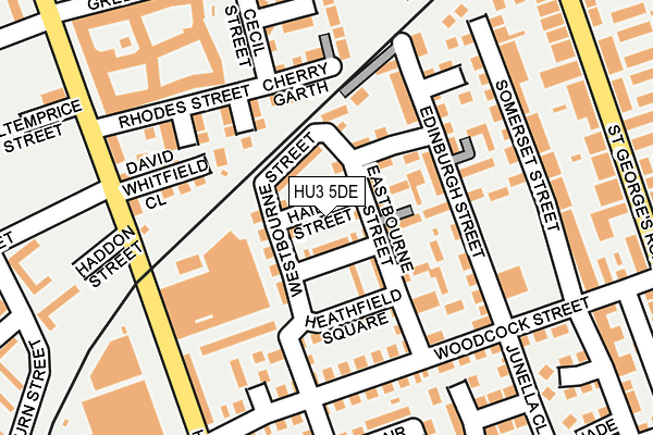 HU3 5DE map - OS OpenMap – Local (Ordnance Survey)