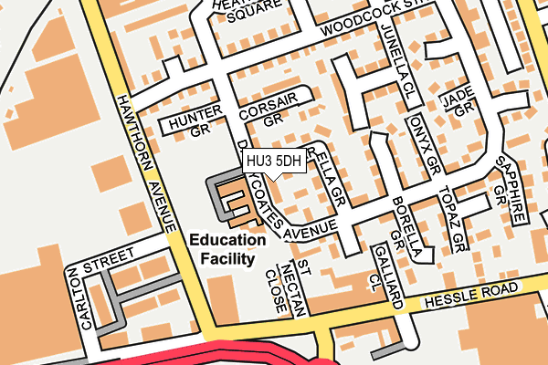 HU3 5DH map - OS OpenMap – Local (Ordnance Survey)