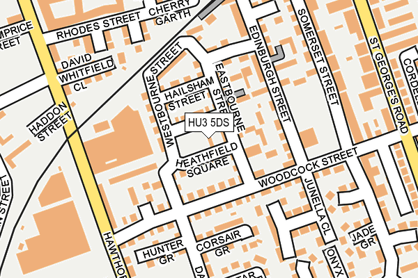 HU3 5DS map - OS OpenMap – Local (Ordnance Survey)