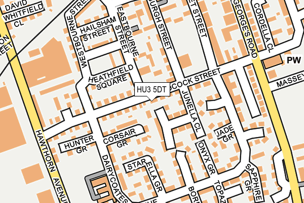 HU3 5DT map - OS OpenMap – Local (Ordnance Survey)