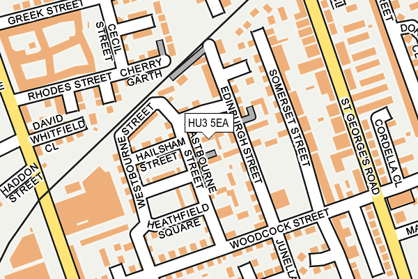 HU3 5EA map - OS OpenMap – Local (Ordnance Survey)