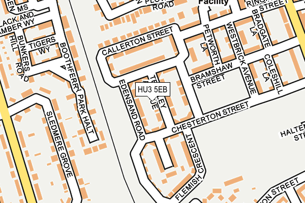 HU3 5EB map - OS OpenMap – Local (Ordnance Survey)