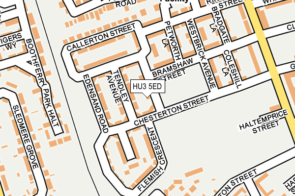 HU3 5ED map - OS OpenMap – Local (Ordnance Survey)