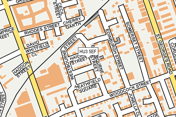 HU3 5EF map - OS OpenMap – Local (Ordnance Survey)