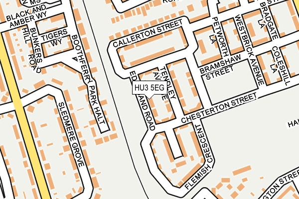 HU3 5EG map - OS OpenMap – Local (Ordnance Survey)