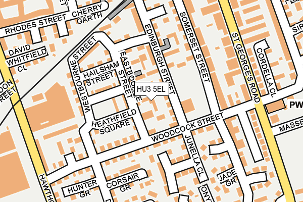 HU3 5EL map - OS OpenMap – Local (Ordnance Survey)