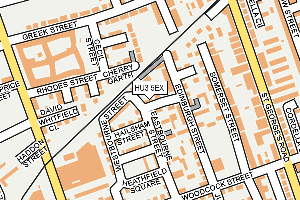 HU3 5EX map - OS OpenMap – Local (Ordnance Survey)