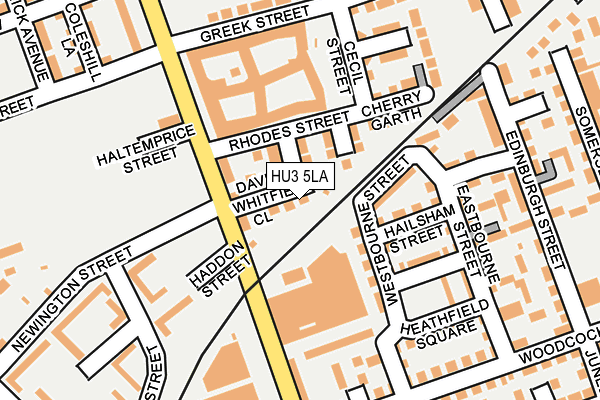 HU3 5LA map - OS OpenMap – Local (Ordnance Survey)