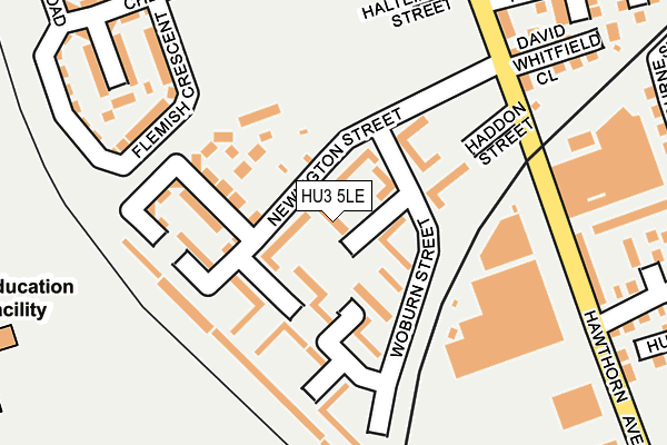 HU3 5LE map - OS OpenMap – Local (Ordnance Survey)