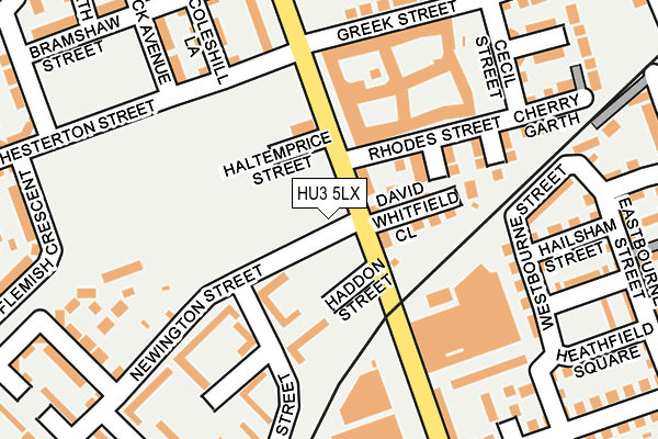 HU3 5LX map - OS OpenMap – Local (Ordnance Survey)