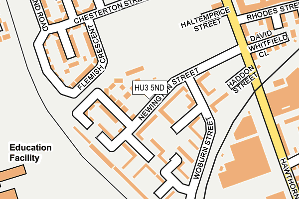 HU3 5ND map - OS OpenMap – Local (Ordnance Survey)