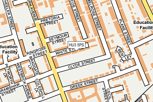 HU3 5PS map - OS OpenMap – Local (Ordnance Survey)