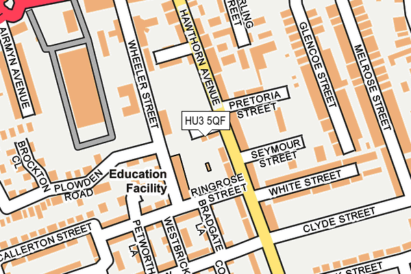 HU3 5QF map - OS OpenMap – Local (Ordnance Survey)