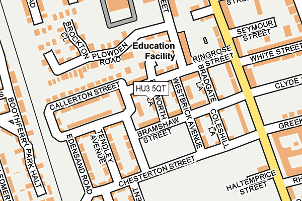 HU3 5QT map - OS OpenMap – Local (Ordnance Survey)