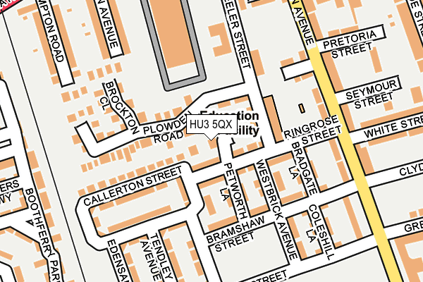 HU3 5QX map - OS OpenMap – Local (Ordnance Survey)