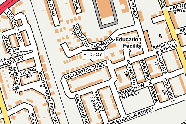 HU3 5QY map - OS OpenMap – Local (Ordnance Survey)