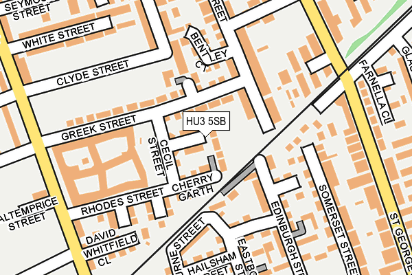 HU3 5SB map - OS OpenMap – Local (Ordnance Survey)