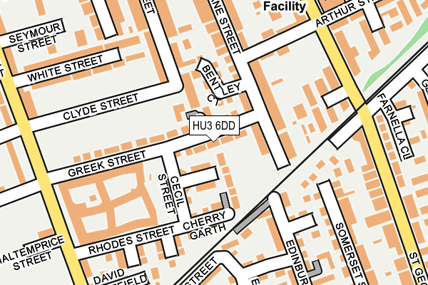 HU3 6DD map - OS OpenMap – Local (Ordnance Survey)