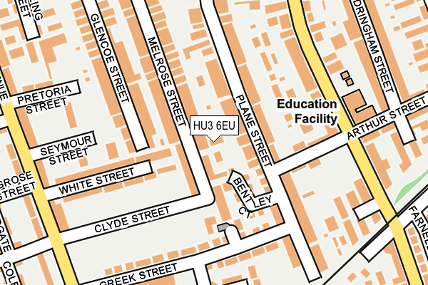 HU3 6EU map - OS OpenMap – Local (Ordnance Survey)