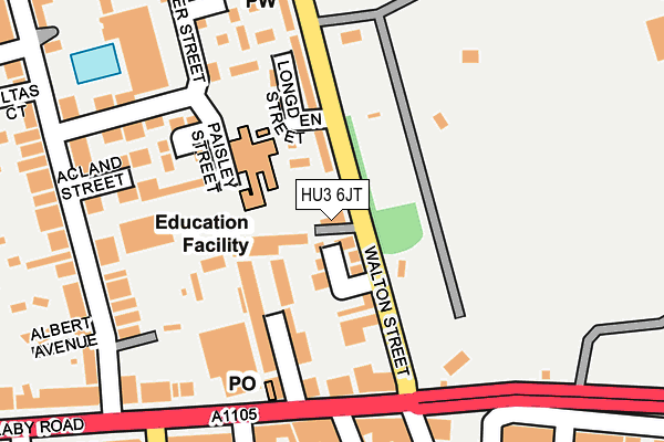 HU3 6JT map - OS OpenMap – Local (Ordnance Survey)