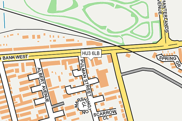 HU3 6LB map - OS OpenMap – Local (Ordnance Survey)