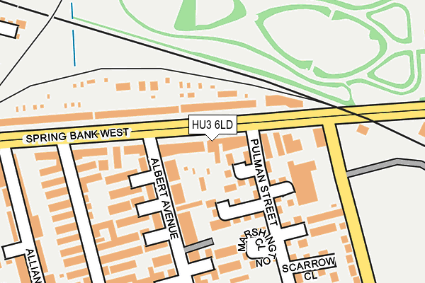 HU3 6LD map - OS OpenMap – Local (Ordnance Survey)