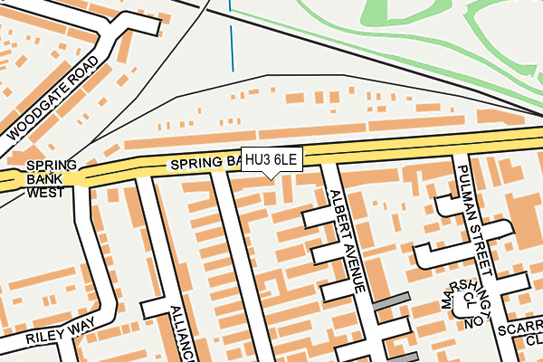 HU3 6LE map - OS OpenMap – Local (Ordnance Survey)