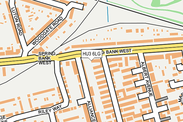 HU3 6LG map - OS OpenMap – Local (Ordnance Survey)