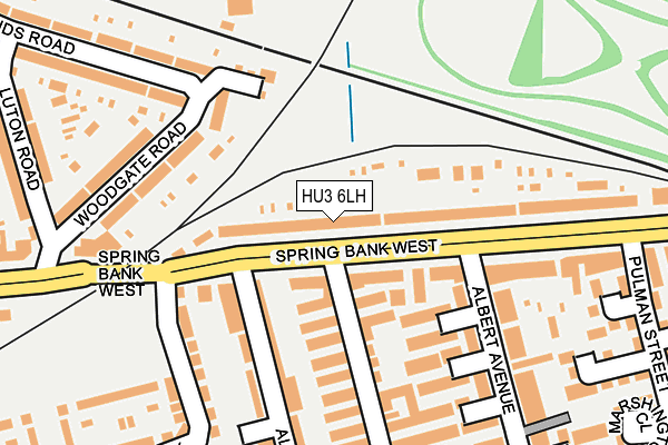 HU3 6LH map - OS OpenMap – Local (Ordnance Survey)