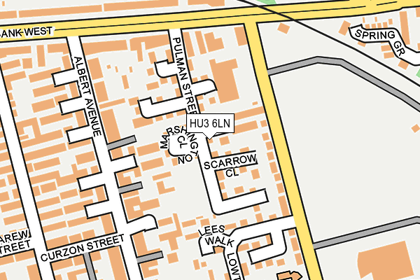 HU3 6LN map - OS OpenMap – Local (Ordnance Survey)