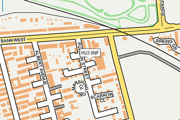 HU3 6NF map - OS OpenMap – Local (Ordnance Survey)