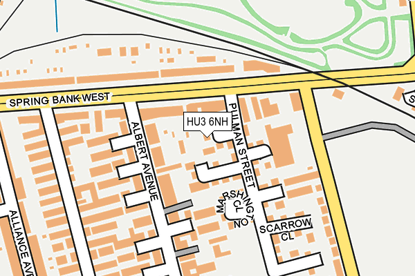 HU3 6NH map - OS OpenMap – Local (Ordnance Survey)