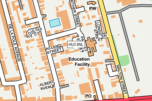 HU3 6NL map - OS OpenMap – Local (Ordnance Survey)