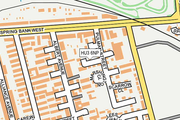 HU3 6NP map - OS OpenMap – Local (Ordnance Survey)