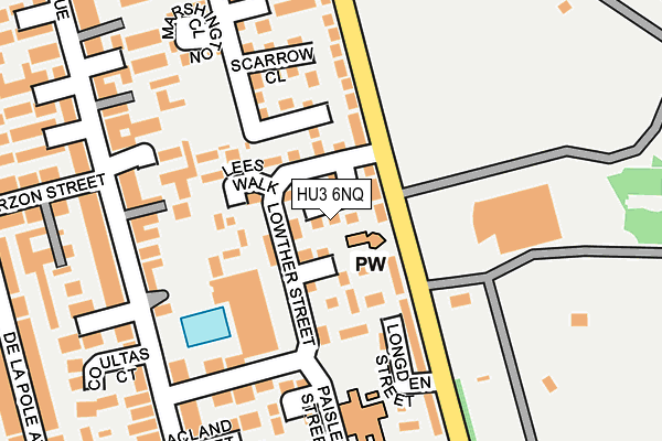 HU3 6NQ map - OS OpenMap – Local (Ordnance Survey)