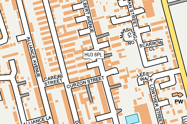 HU3 6PL map - OS OpenMap – Local (Ordnance Survey)