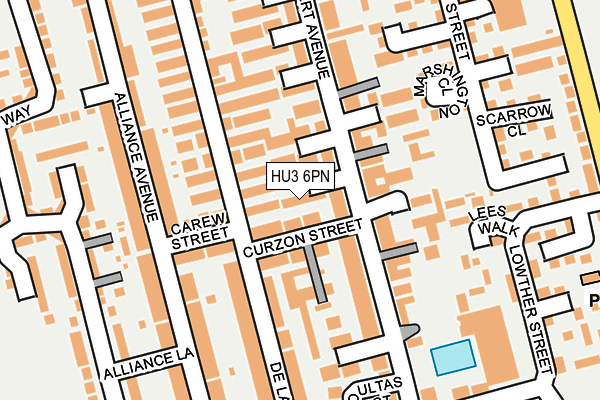 HU3 6PN map - OS OpenMap – Local (Ordnance Survey)