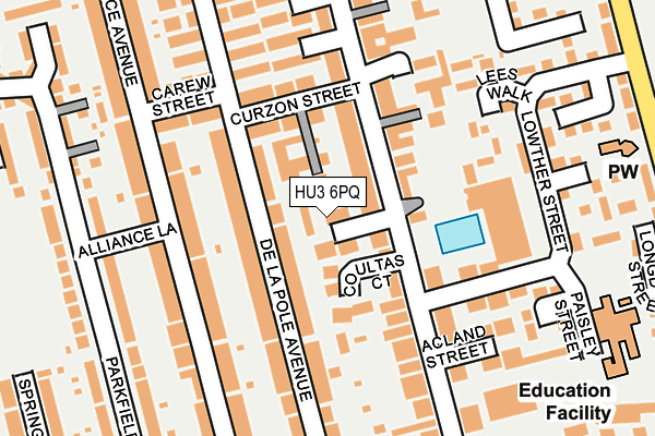 HU3 6PQ map - OS OpenMap – Local (Ordnance Survey)