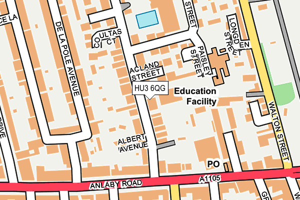 HU3 6QG map - OS OpenMap – Local (Ordnance Survey)