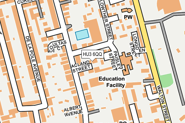 HU3 6QQ map - OS OpenMap – Local (Ordnance Survey)