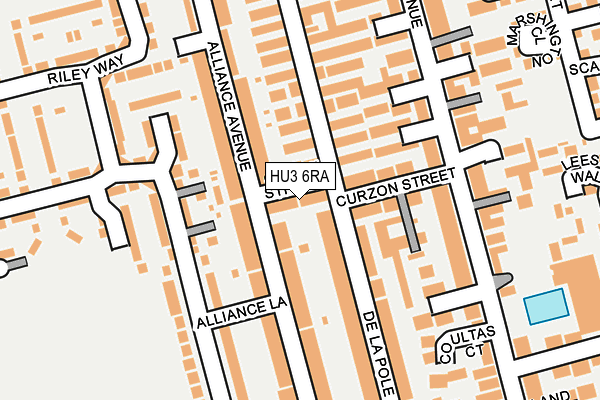 HU3 6RA map - OS OpenMap – Local (Ordnance Survey)