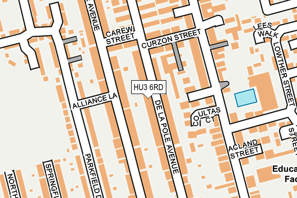 HU3 6RD map - OS OpenMap – Local (Ordnance Survey)