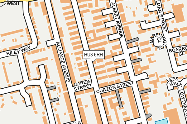 HU3 6RH map - OS OpenMap – Local (Ordnance Survey)
