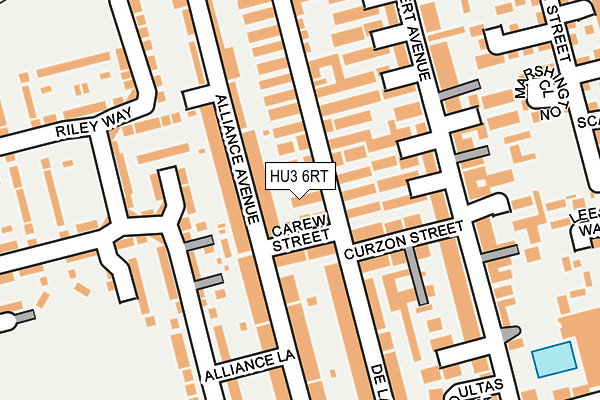 HU3 6RT map - OS OpenMap – Local (Ordnance Survey)