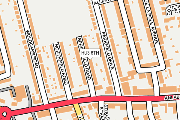 HU3 6TH map - OS OpenMap – Local (Ordnance Survey)