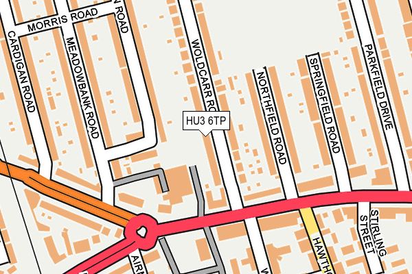 HU3 6TP map - OS OpenMap – Local (Ordnance Survey)