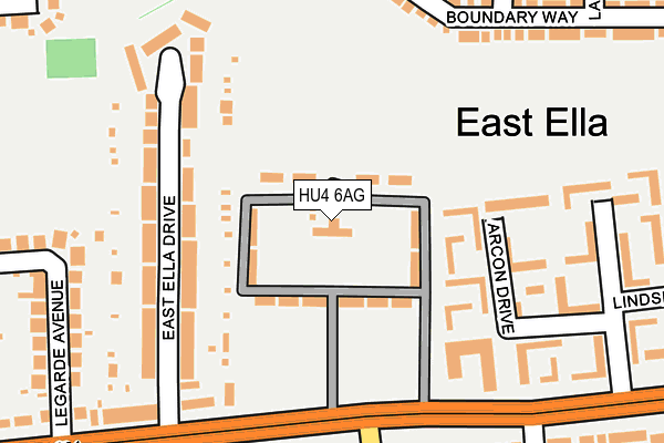 HU4 6AG map - OS OpenMap – Local (Ordnance Survey)