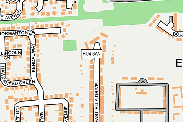 HU4 6AN map - OS OpenMap – Local (Ordnance Survey)