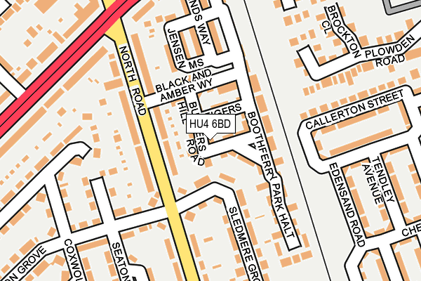 HU4 6BD map - OS OpenMap – Local (Ordnance Survey)